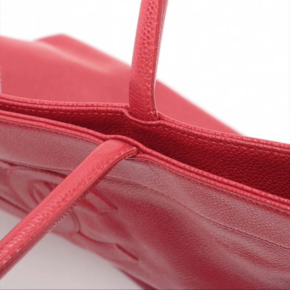 CHANEL Caviar Red Tote Bag - Picture 5 of 14